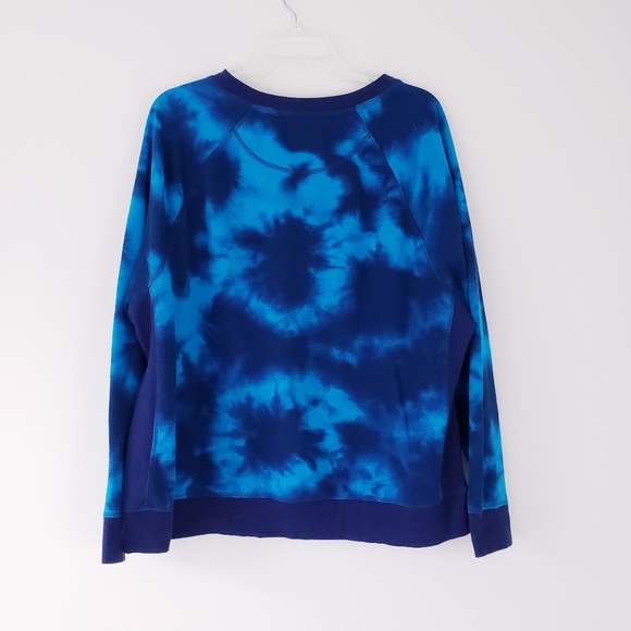 Champion Tie Dye Pullover Sweatshirt Blue Navy Turquoise Plus Size 2X Crewneck - Picture 6 of 6